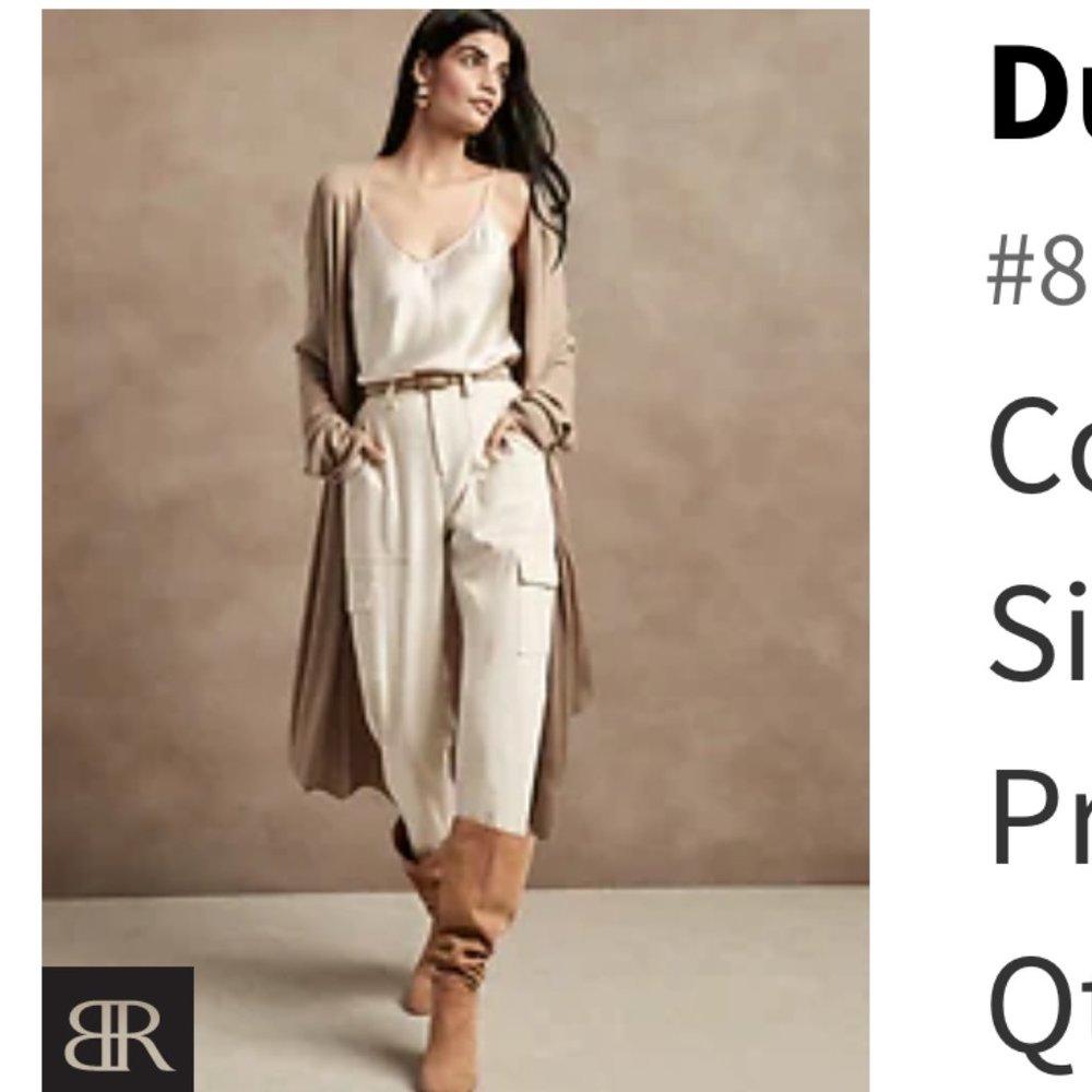 Banana Republic Duster Cardigan with Silk